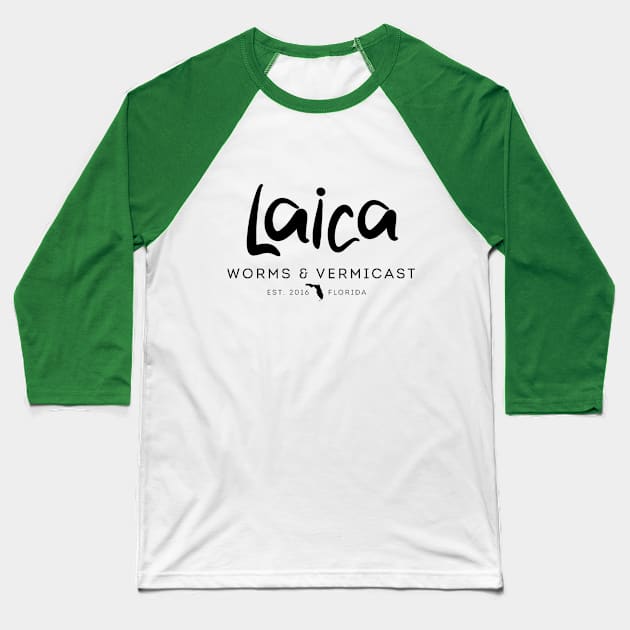 Laica Worms Baseball T-Shirt by Laica Worms